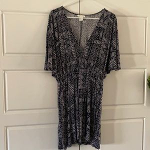 Navy/White Print Dress-size M
